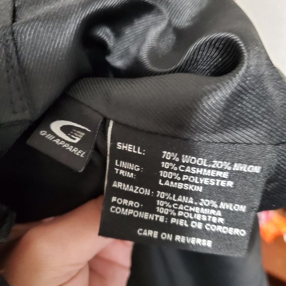 Giii Apparel Black Button Up Cashmere Pea Coat Size L - Picture 6 of 8